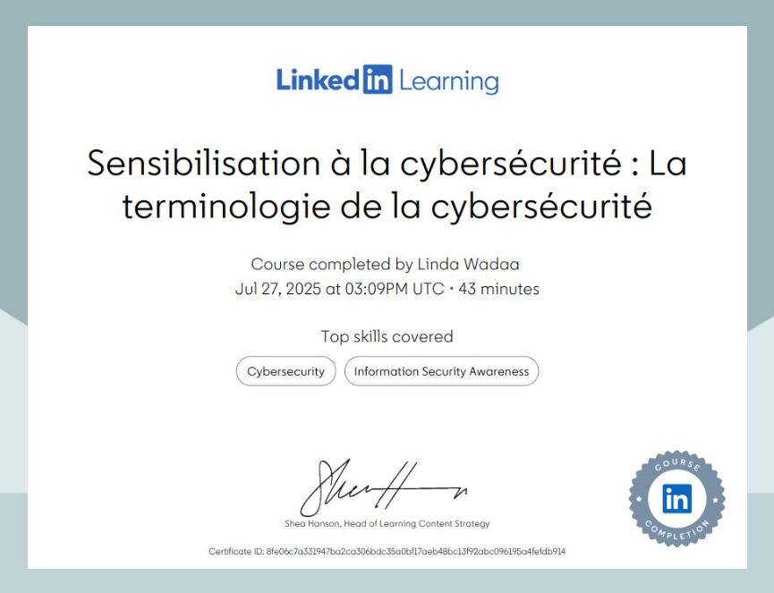Cybersecurity Certification